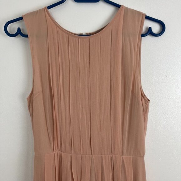 Topshop Pink Pleated Sleeveless Aline Dress - Picture 3 of 9